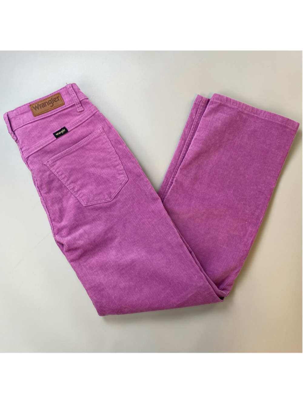 Wrangler Corduroy Pants 0 Purple High Rise Rodeo Straight Crop VSCO Girl Cowgirl